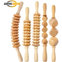 Wood Curved Massage Roller Stick Anti Cellulite Lymphatic Drainage Massager Body Gua Sha Maderotherapy Muscle Massage Relaxation
