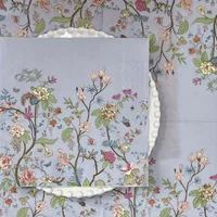 20pcs Vintage Wildflower Disposable Napkins for Parties Weddings Birthdays - 13x13 Inch Perfect for Desserts & Celebrations