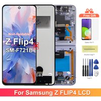 TFT For Samsung Z Flip 4 5G F721 F721B F721W Display With Frame LCD Touch Screen Digitizer Assembly Replacement Repair Parts
