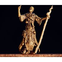 Wizard Figure Home Decor Magician Statue Retro Brass Ornament Desktop Tea Pet Creative Home Crafts