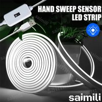 LED Neon Strip Light 5V With Hand Sweep Sensor Dimmer Waterproof LED Flexible Neon Tape Lights For Home Room Decoration