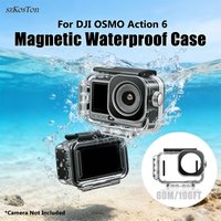 Magnetic Waterproof Case for DJI OSMO Action 6 Waterproof Housing Cover Underwater 60M/196FT Dive Shell Accessories