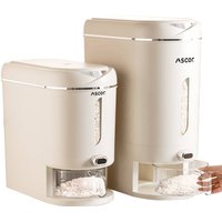 newracked Rice Barrel Household Insect-Proof Moisture-Proof Sealed Rice Cylinder Food-Grade Storage Tank 20 Kg High-End Rice Box
