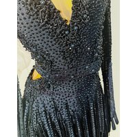 Latin Dancer Adult Children High end Customized Tango Samba AB Stone Performance Dress
