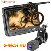 1080P 5" HD Display Bicycle Rear View Camera Real-Time Road Monitoring Night Vision Waterproof Bike Backup Camera for MTB E-Bike image 3