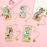 5Pcs Anime Pokemon Book Mark Anime Girl Fan Collection Metal Bookmarks Gift for Book Lovers Women's Accessories Reading Marker