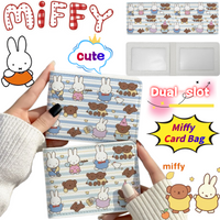 New Miffet Rabbit Card Set High-value Carto Flower Creative Portable Multi-functional Two-in-One ID Driver's License Storage Set