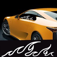 1PC Abstract Flame Wave Waterproof Vinyl Stickers For Car Window Motorcycle Helmet Laptop Bike Decor Decal