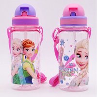 Disney Mickey Mouse Cartoon cups With straw kids Mickey Mouse cars Sport Bottles girls Princess Feeding cups