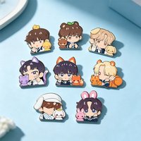 Kpop Idol Enamel Pins 8Pcs Set Cute Chibi Style Brooches Lapel Badges For Fans Backpack Jewelry Gift