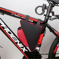 Waterproof Bicycle Triangle Bag Cycling Gear With Bottle Pocket Bicycle Front Frame Bag Lightweight Easy Install 1PC