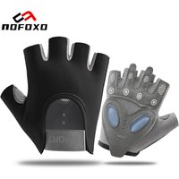 NOFOXO 1Pair Half-Finger Breathable Fitnes Gloves Anti-Slip Shock-Absorbing Weightlifting Exercise Outdoor Cycling Breathable