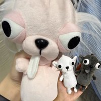 Funny Mouse Keychain With Exposed Tongue Puppy Pet Plush Toy Key Chain Pendant Weird And Cute Simulation Pendant