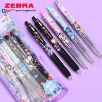 1+5refill Japan ZEBRA Gel Pen Flower Limited 0.5mm JJ15 Black Large Capacity Quick Drying for Writing Kids School Supplies