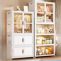 Shoe Cabinets Children Wardrobes Plastic Girls Closet Organizer Children Wardrobes Bedroom Penderie Enfant Room Furniture MR50CW