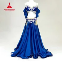BellyDance Costume Women Customized Luxury Rhinestone High-end Satin Performance Set Girls' Oriental Dance Competition Clothing