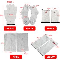 Electrode Silver Fiber Gloves Socks Bracers for TENS Body Massager Knee Protectors Muscle Unit Body Massage Device Accessories