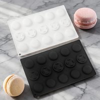 15 Cavity Macaron Silicone Mold Chocolate Biscuit French Pastry Baking Mold Aromatherapy Candle Squishy Making Mold
