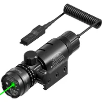 Laser-Rotpunkt-Taktikvisier, grün/rot, einstellbar nach oben/unten, links/rechts, mit Licht, Zielfernrohrhalterung + Fernschalter, für den Außenbereich
