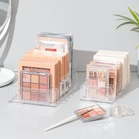 Multi-cell Display Box 7-compartment Plastic Eye Shadow Tray Makeup Organizer Desktop Makeup Blush Cosmetics Shelf Storage Box