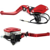 Motorcycle Brake Pump Left and Right Upper Pumps Leaf Hydraulic Pump Motorcycle Parts Waterproof Switch Brake Master Cylinder