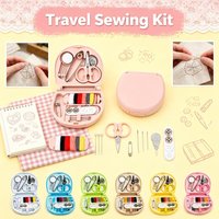Mini Portable Travel Home DIY Sewing Box Minimalist Style Convenient Small Sewing Kit Sewing Tool Combination Set DIY
