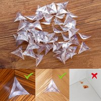 50pcs Clear Dustproof Corner Protector Protective Edge Triangles Soft PP Portable Triangle Stair Dust Corners Brackets