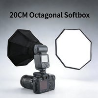 20cm Foldable Octagon Flash Diffuser Universal Speedlight Softbox for Canon Nikon Sony Olympus Godox DSLR Camera Photo Studio