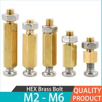 Screw Bolt Nut Kit Thread Hex Hexagon Motherboard Standoff PCB Pillars Spacers Brass Bracket Board Rack Stud M2 M2.5 M3 M4 M5 M6