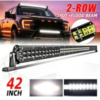 UNISHINE 15-42 Zoll Doppelreihige LED-Lichtleiste Spot Flood Combo Beam IP68 für Offroad-Einsatz Fahrlicht für Wrangler Ford F150 Toyota Tacoma 4x4 Truck SUV