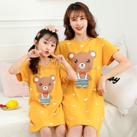 Summer Mom Daughter Night Dress Family Pajamas Sleepwear Kids Girl Nightgown Pajamas for Teen Girls Kids Pajamas Dress