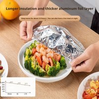 10-50pcs Reusable Aluminum Foil Bowl Cover Heat Insulation And Heat Preservation Food Grade Oven Takeaway Picnic