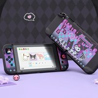 Cute Cartoon Kuromi Protective Case for Nintendo Switch 2 Anime Cinnamoroll Joystick Cap DockCompatible Game Console Accessories