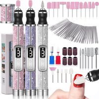 Cordless Electric Nail File Set 4 Adjustable Speeds for Acrylic Nails Nail Edge Shaping Polishing Grinding Dead Skin Removal Too