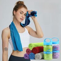 Large Size Ice Silk Sweat Absorbent Sports Towel for Kids Quick Dry Cold Sensation Sweat Wiping Summer New Arrival