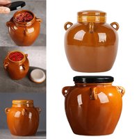 Ceramic Storage Jar with Lid Gift Accessories Collection Decor Handmade Containers for Pickels Home Table Kitchen