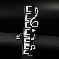 Black and white piano key notes metal bookmark, a gift for music enthusiasts, a bookmark for women and men, a bookmark.