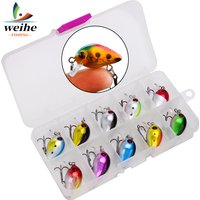 WEIHE10pcs/lot Mini Crankbait Fishing Lures 3cm 1.5g Sinking Artificial Hard Bait Minnow Swimbait Wobblers Carp Fishing Lure Set