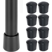 8pcs Home Decor Anti-slip Chair Leg Caps Wear-resistant Round Furniture Table Covers Rubber Feet Protector Furniture Accessories