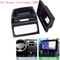 9 Inch For Renault clio 2 2009 hatchback Car Radio Android Frame 2 Din Head Unit Fascia Stereo Dash Cover Panel InstallationTrim