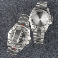 Boîtier NH35 de 39mm pour Explore 2, lunette solide, verre saphir, bracelet Jubilee/Presidential, adapté au mouvement GMT nh34 nh35 nh36 nh38