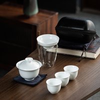 Porcelain Service Gaiwan Tea Cups Mug of Tea Ceremony Teapot Chinese Portable Kung Fu Travel Tea Set Ceramic Teacup with Filter