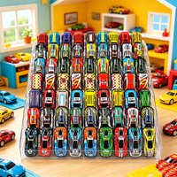 1pc acrylic multi-layer stepped toy car display rack buckle cosmetic home storage rack ideal choice for storage enthusiasts