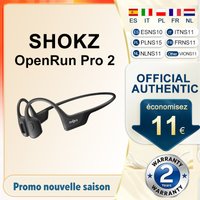 Oryginalne słuchawki sportowe SHOKZ OpenRun Pro 2 S820 z przewodnictwem kostnym, bezprzewodowe, Bluetooth 5.3, wodoodporne IP55, 12 godzin pracy na baterii.