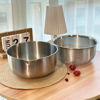 Stainless Steel Colander,Thickened Kitchen Sink Basin,container for Washing Fruits,Multi-Purpose Salad Bowl with Measure Marks