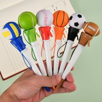 1/3/6Pcs Creative Venting Gel Pen Pinchable Rebound Boxing Student Football Style Water Fun Stationery Pen for Stress Relief
