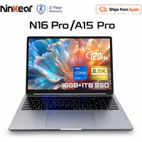 Laptop Ninkear 16 cali 2,5 tys. 120 Hz Intel Core i7-12700H WiFi 6 16 GB + 1 TB SSD Laptop z systemem Windows 11 Notebook Komputer biurowy
