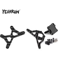 YEAHRUN Carbon Fiber + Alu Alloy Front / Rear Shock Mount Bracket for Losi 1/16 Mini-B 2WD Buggy RC Model Truck Upgrade Parts