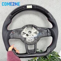 Equipped with LED carbon fiber leather steering wheel, suitable for Volkswagen Golf 7 7.5 GTI GTD GTE R 2013-2020 Polo GTI Tigua