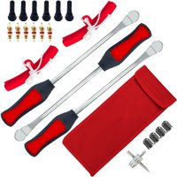 AliExpress NONE Motorcycle Bicycle Tire Changing Levers Repair Tool Set Tire Spoon Lever Tire Protector Valve Cap Valve Cores For Bike Motorcycl